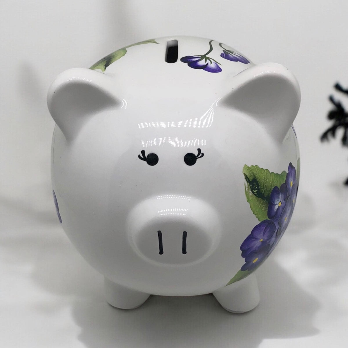 Violet Bouquet Piggy Bank