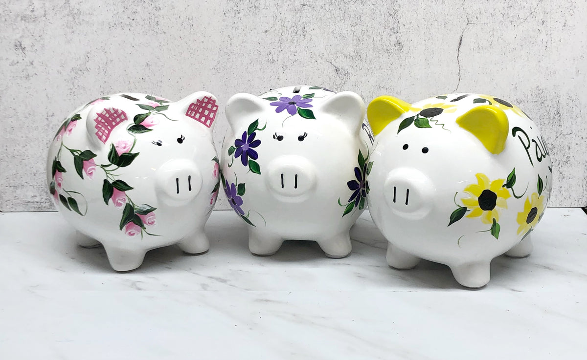 Personalized Painted Piggy Bank