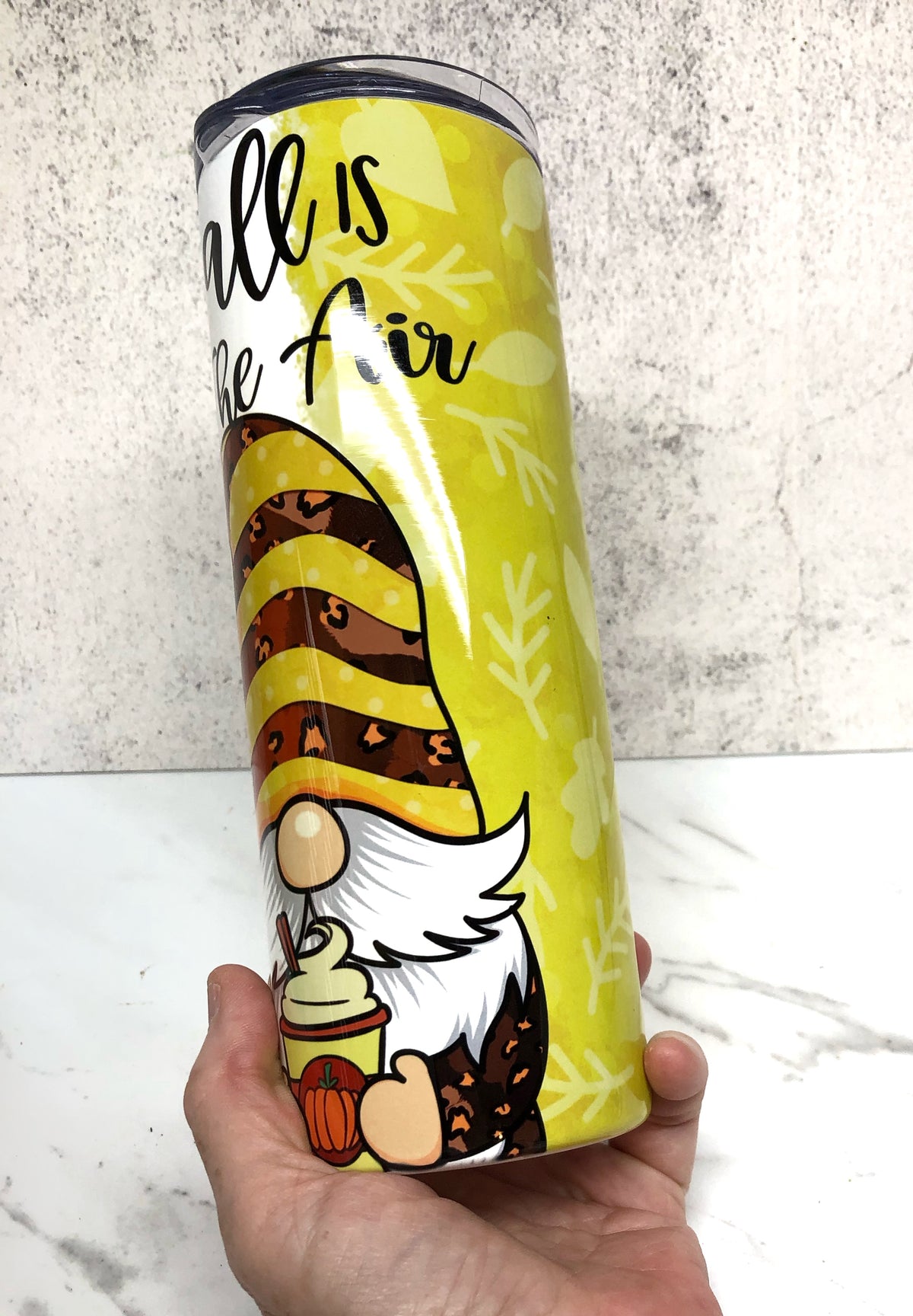 Autumn Gnome 20 oz Skinny Tumbler