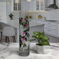Hand Painted Pink Rose Bud Vase