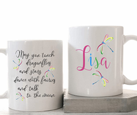 Rainbow Dragonfly Personalized Mug