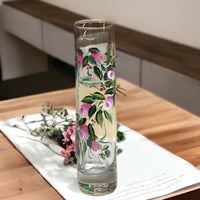 Hand Painted Pink Rose Bud Vase