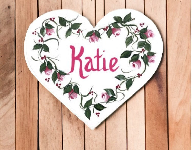 Custom Name Sign for Girls-Pink Rosebuds