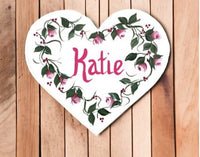 Custom Name Sign for Girls-Pink Rosebuds