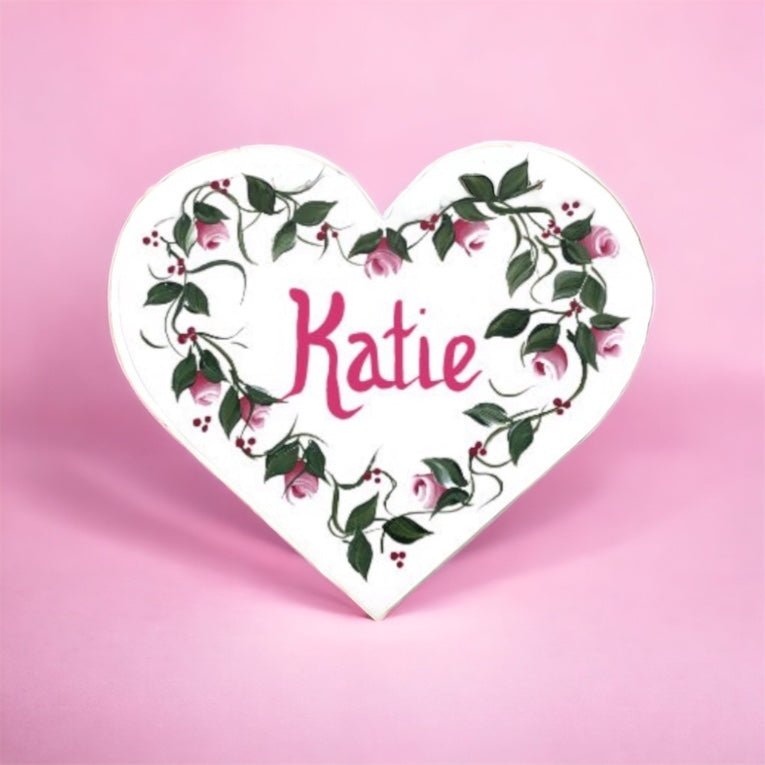 Custom Name Sign for Girls-Pink Rosebuds