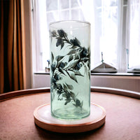 Hand Painted Black and White Rosebuds Vase