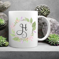 Personalized Floral Mug
