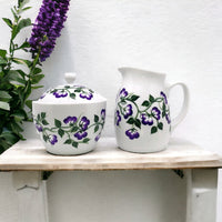 Hand Painted Cream and Sugar Set