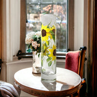 Hand Painted Sunflower Bud Vase