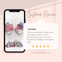Hand Painted Cherry Blossom Stemless Wine Glass (Single Glass)