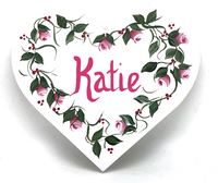 Custom Name Sign for Girls-Pink Rosebuds