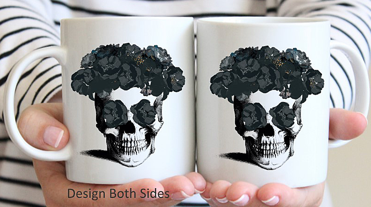 Halloween Skull Mug