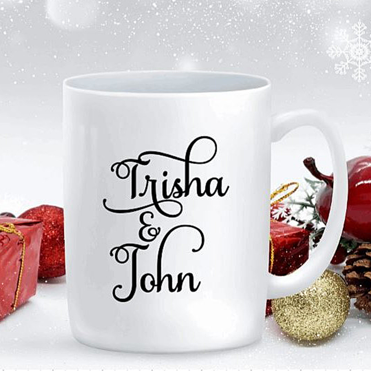 Personalized Holiday Blue Truck Mug
