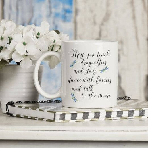 Blue Dragonfly Personalized Mug