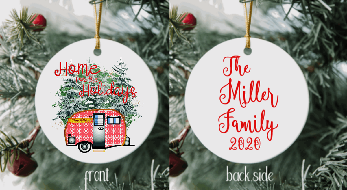 Camper Christmas Ornament