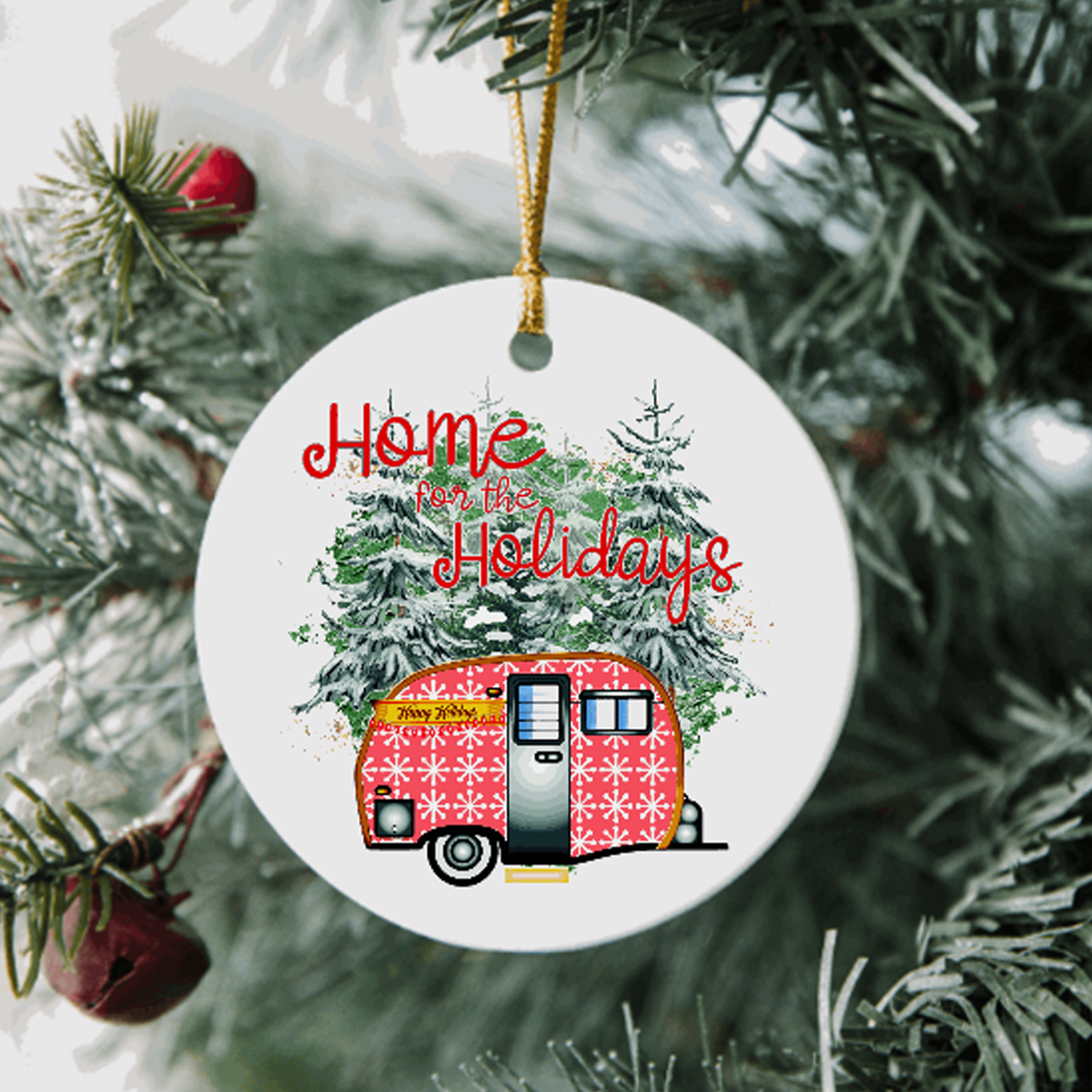 Camper Christmas Ornament