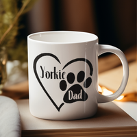 Yorkie Dad Paw Print Mug