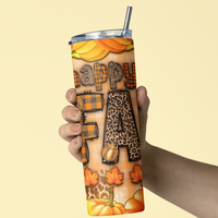 Happy Fall 20 oz Skinny Tumbler