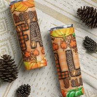 Happy Fall 20 oz Skinny Tumbler