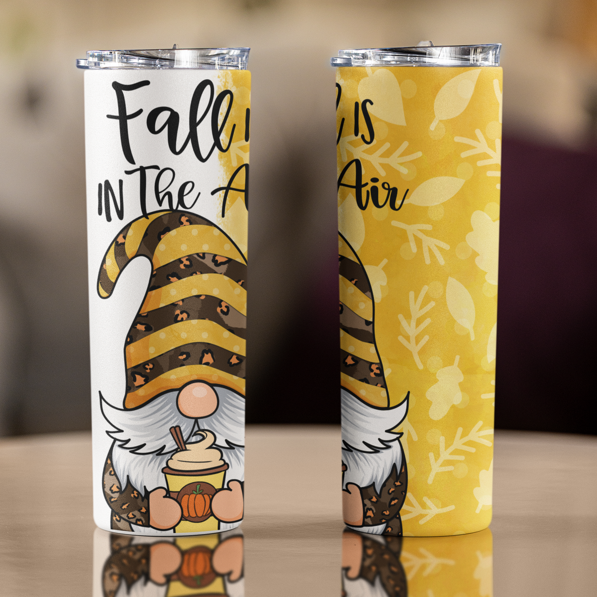 Autumn Gnome 20 oz Skinny Tumbler
