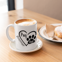 Pug Dad Paw Print Mug