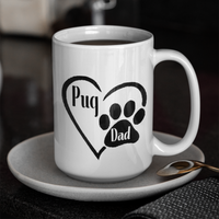 Pug Dad Paw Print Mug