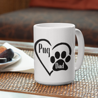 Pug Dad Paw Print Mug