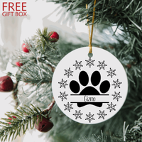 Paw Print Christmas Ornament