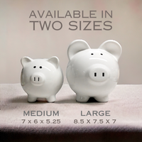 Personalized Pink & Yellow Floral Piggy Bank