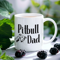 Pitbull Dad Personalized Mug
