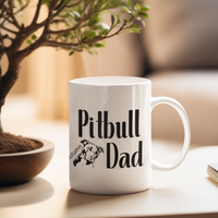 Pitbull Dad Personalized Mug
