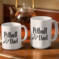 Pitbull Dad Personalized Mug