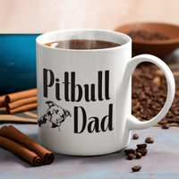Pitbull Dad Personalized Mug