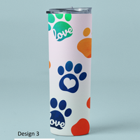 Rainbow Paw Print Tumbler