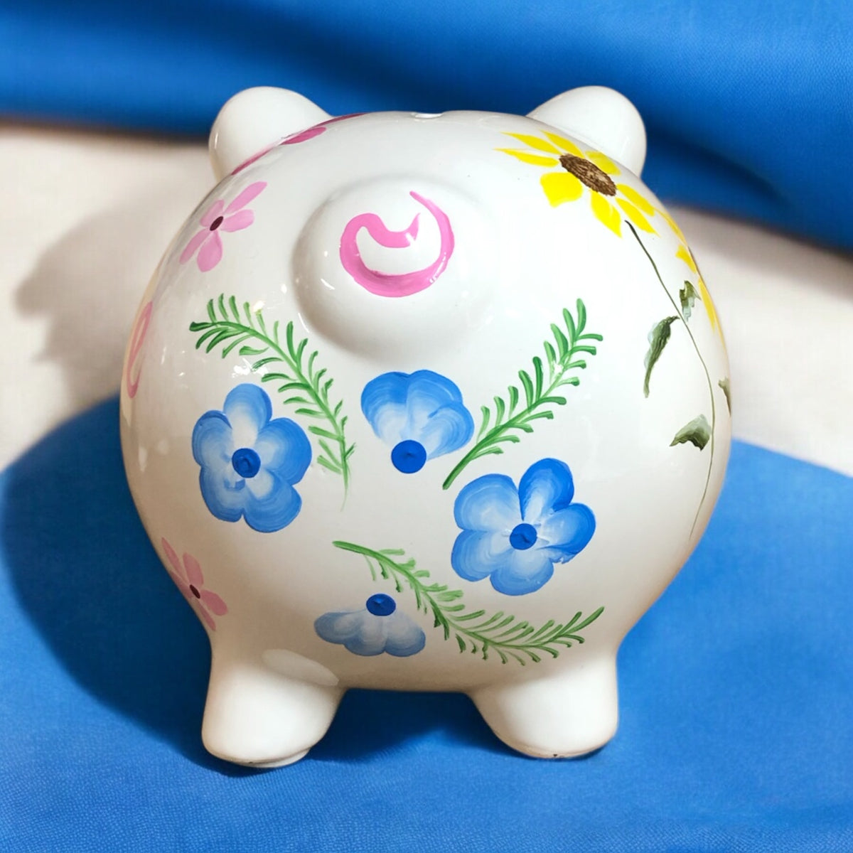 Personalized Wildflowers Piggy Bank