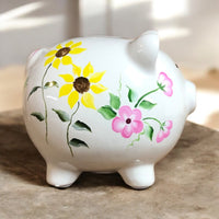 Personalized Wildflowers Piggy Bank