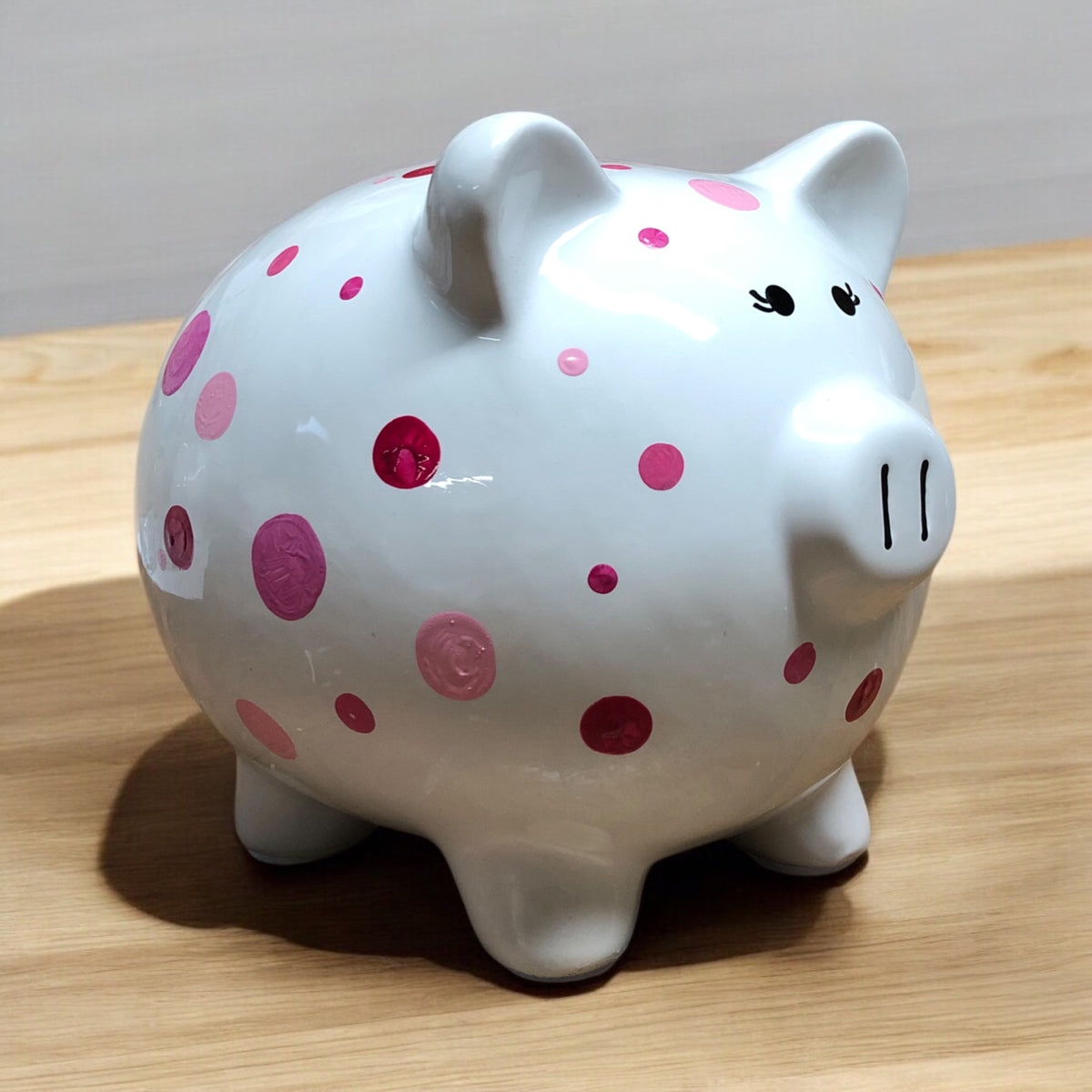 Pink Multi-Dot Piggy Bank