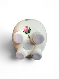 Personalized Pink Rosebud Piggy Bank