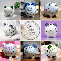 Purple Polka Dot Piggy Bank