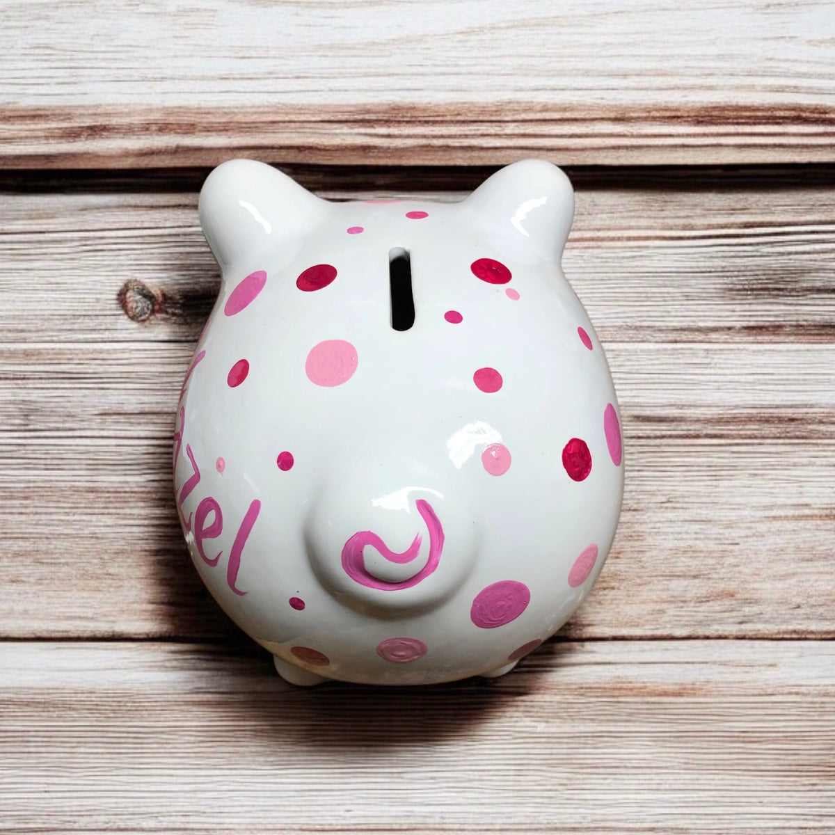 Pink Multi-Dot Piggy Bank