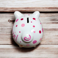 Pink Multi-Dot Piggy Bank
