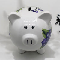 Violet Bouquet Piggy Bank
