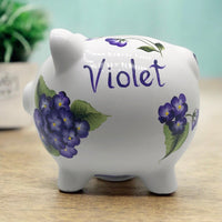 Violet Bouquet Piggy Bank