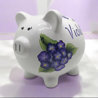 Violet Bouquet Piggy Bank