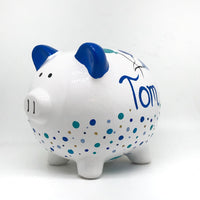 Personalized Hand Painted Piggy Bank