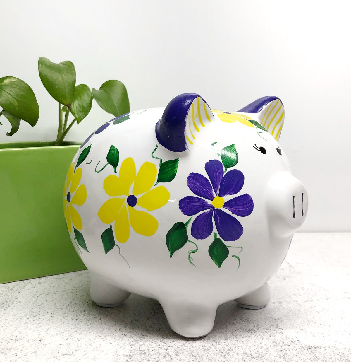 Personalized Painted Piggy Bank