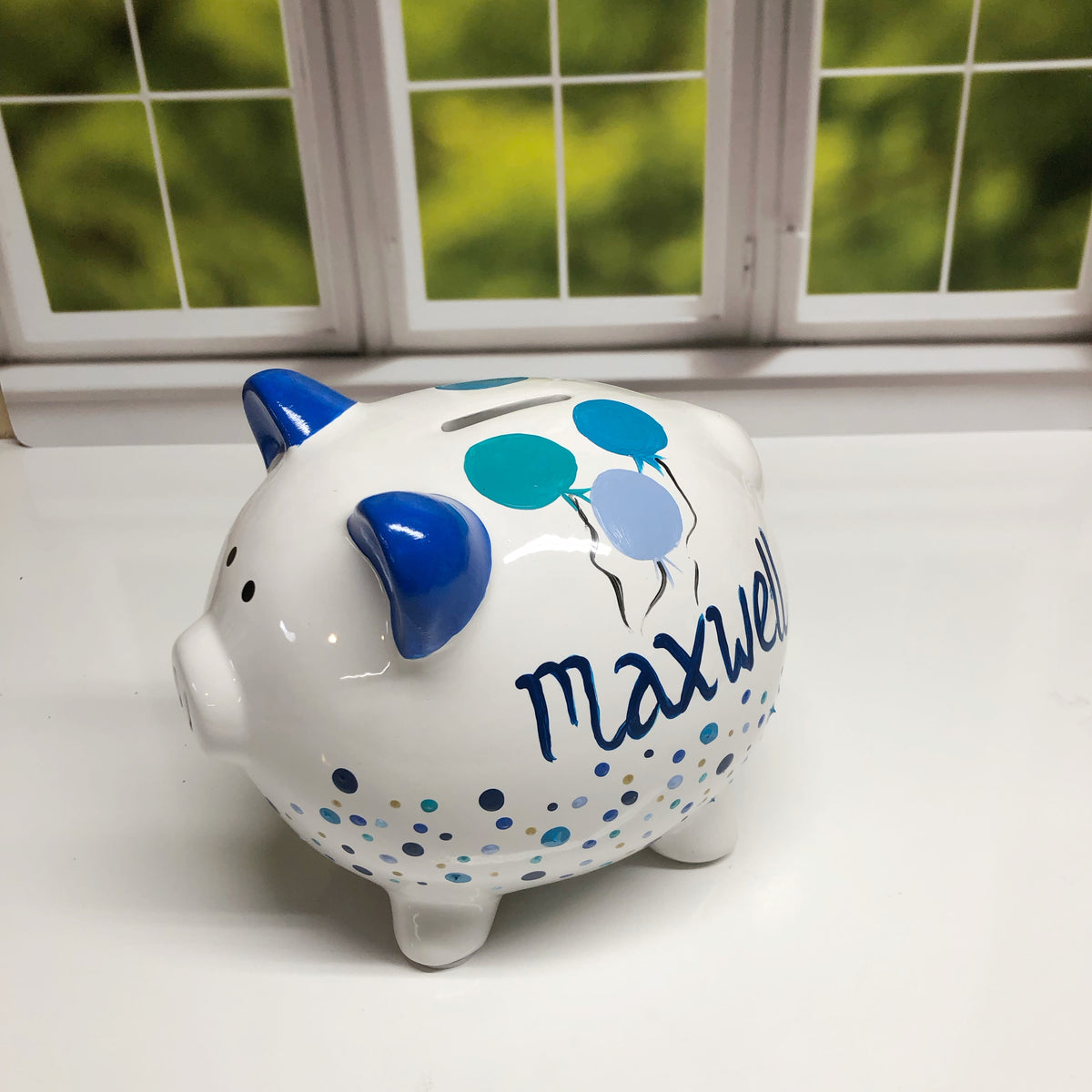 Personalized Hand Painted Piggy Bank