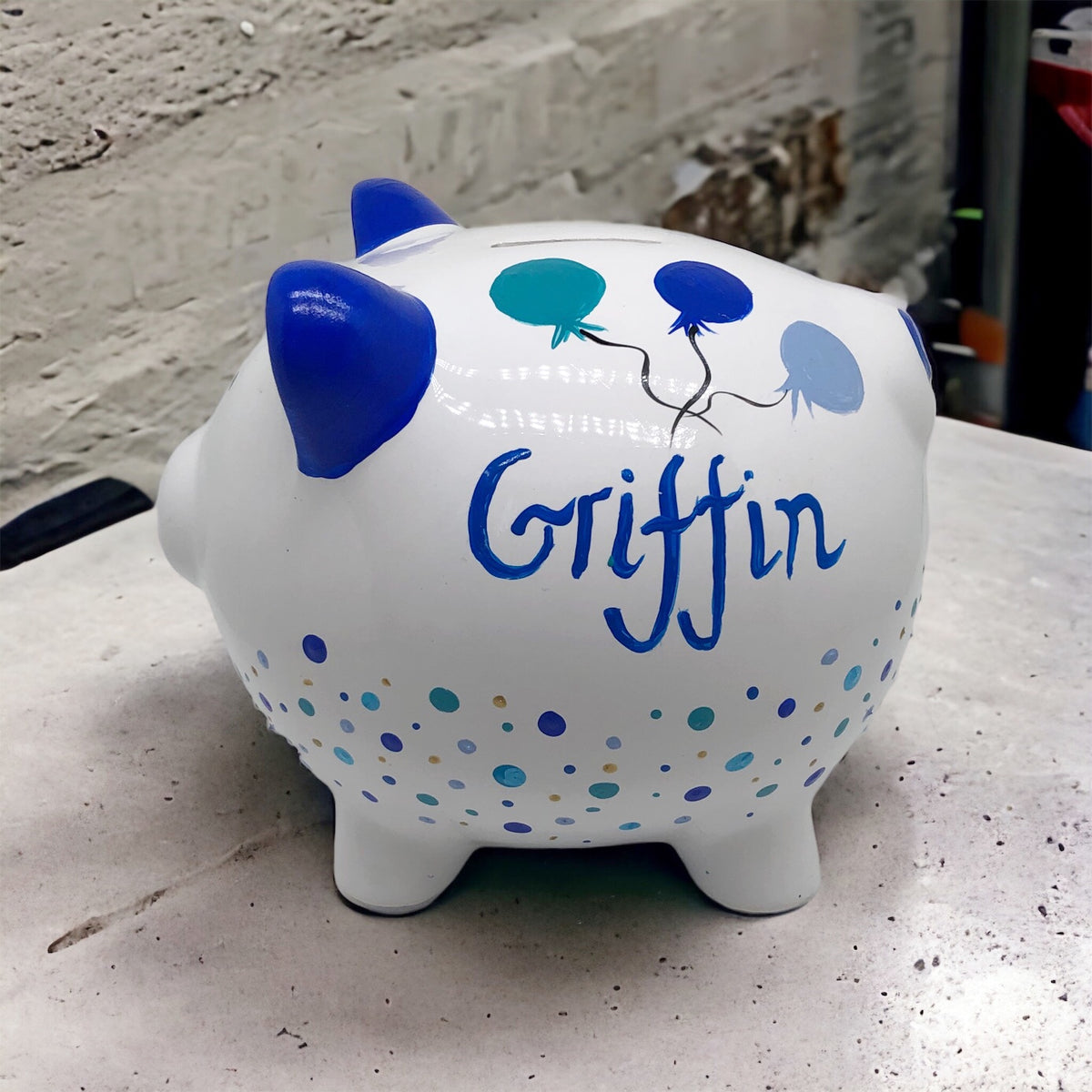 Personalized Hand Painted Piggy Bank