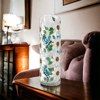 Dragonfly Daisy Floral Painted Vase