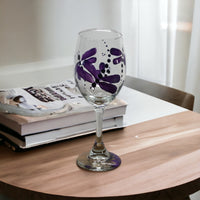 Purple Dragonfly Wine Glass (Single Glass)